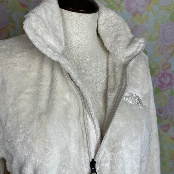 NWT! North Face Osito Half Zip-Womens MEDIUM Silken Fleece Jacket Gardenia White - Picture 15 of 15